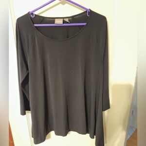 Chico's Elegant Black Long Sleeve Top